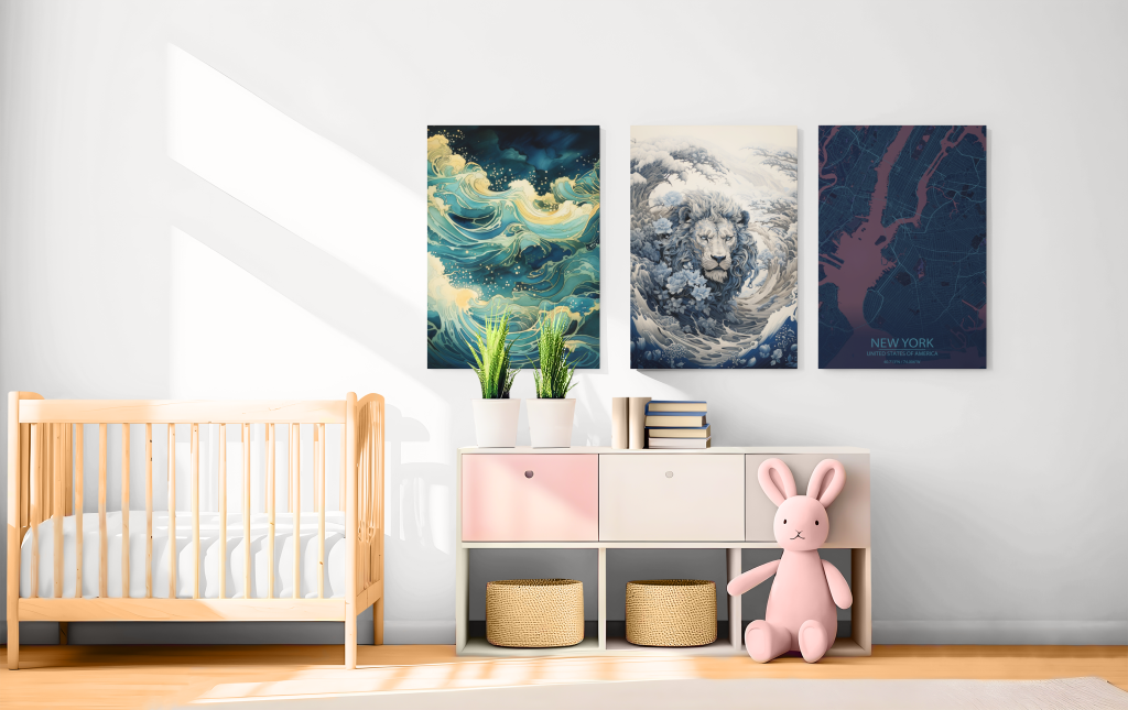 art print mockup featuring an ai generated baby s room with a cute aesthetic m35406 art print mockup featuring an ai generated baby s room with a cute aesthetic m35406