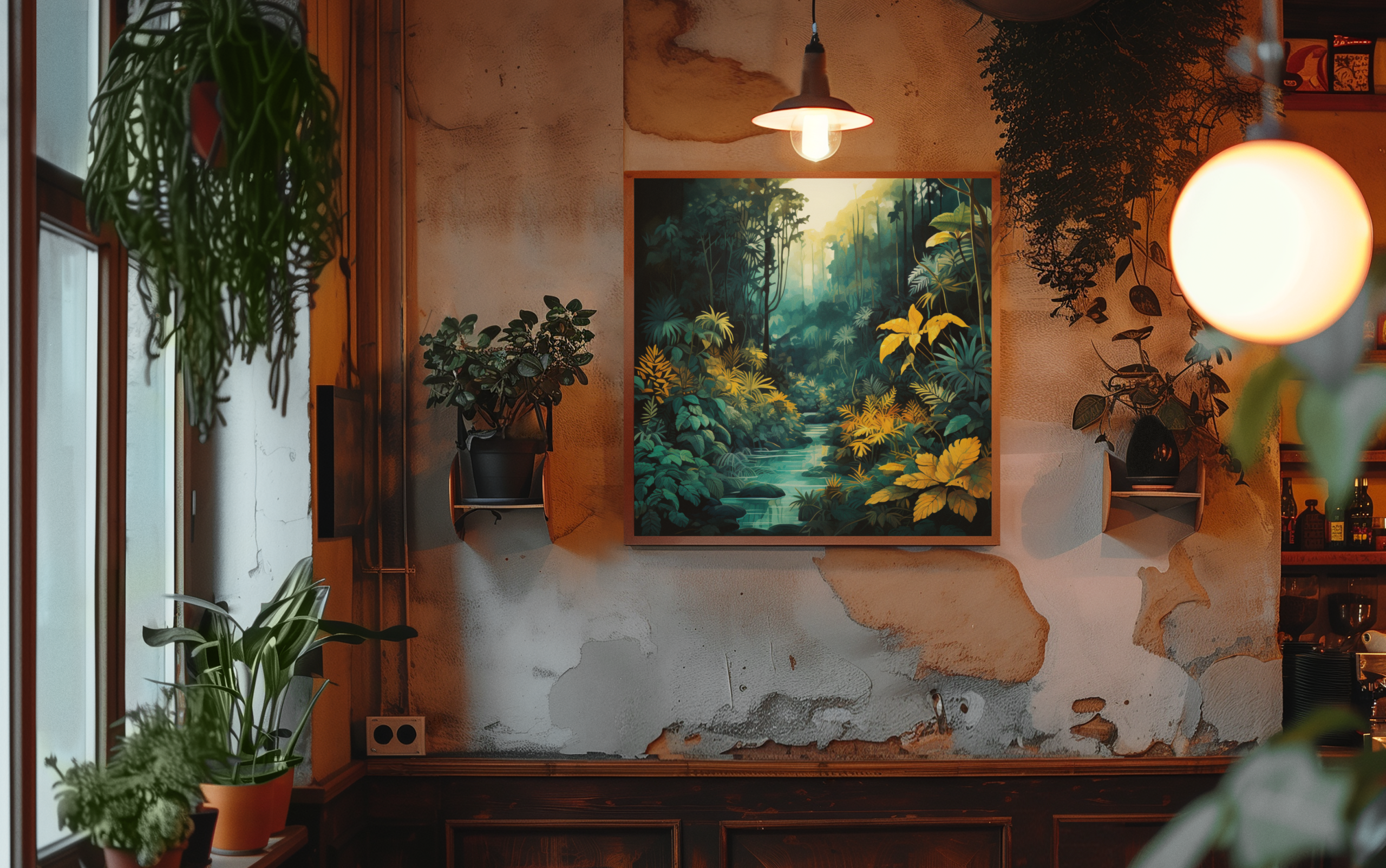 mockup of an ai generated restuarant featuring an art print hanging on a wall m38940 scaled.png