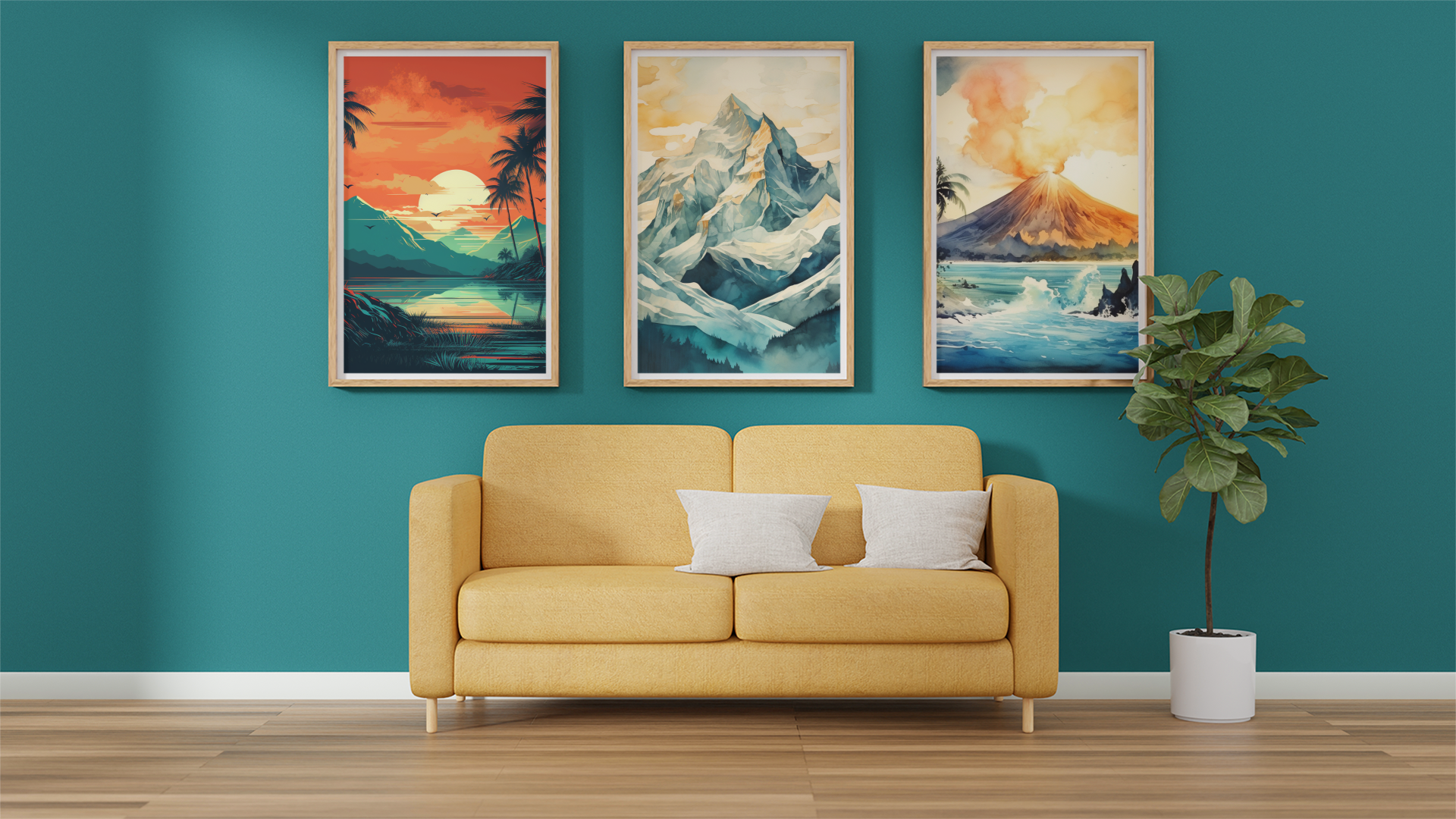 mockup of three art prints in a modern living room m8245 r el2.png